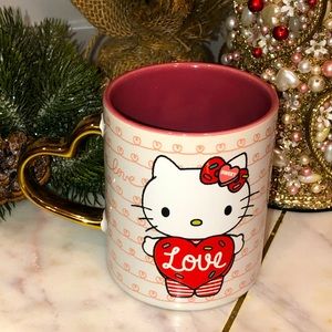 💖NWT💖 Hello Kitty Love Gold Heart Handle Mug